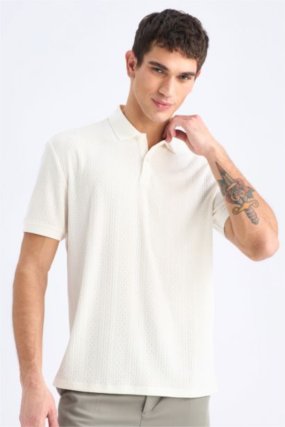 Regular Fit Short Sleeve Knitted Polo Shirt