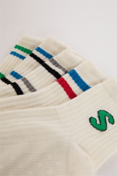 Baby Boy Seamless 5 Piece Cotton Long Socks