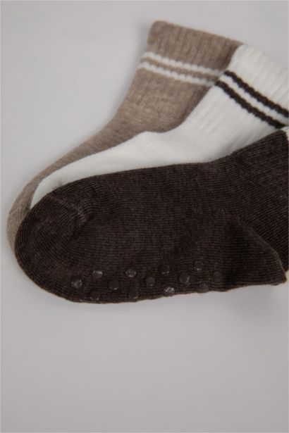 Lot de 3 paires de Chaussettes Longues en Coton pour Bébé Garçon