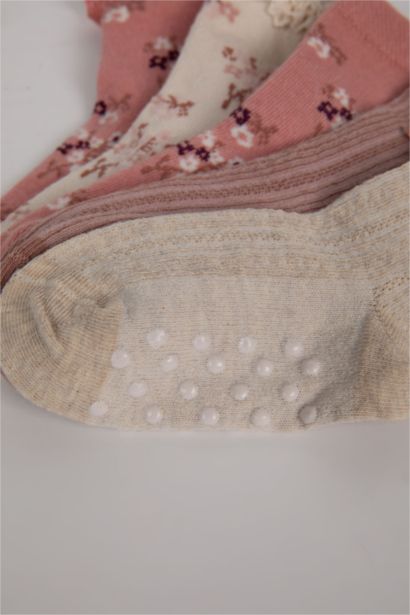 Длинные носки из хлопка для малышей девочек, 5 пар