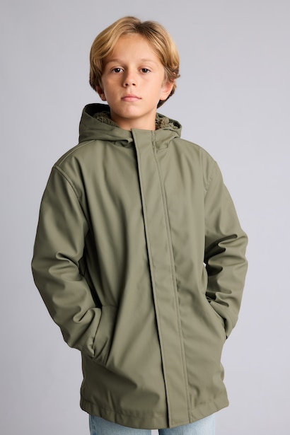 Boy Hooded Plush Puffer Jacket