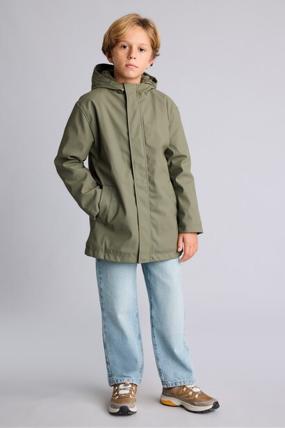 Boy Hooded Plush Puffer Jacket