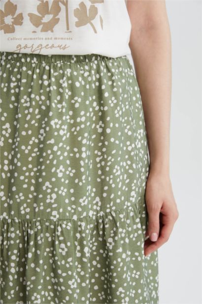 Patterned Aerobin Midi Skirt
