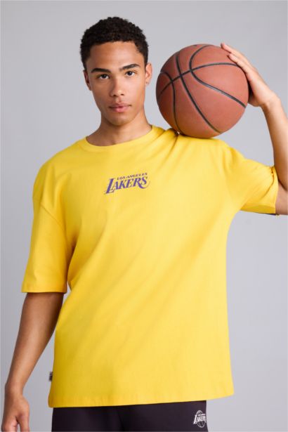 T-shirt NBA Los Angeles Lakers oversize à col rond et manches courtes