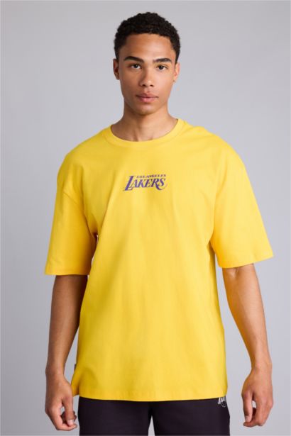 T-shirt NBA Los Angeles Lakers oversize à col rond et manches courtes