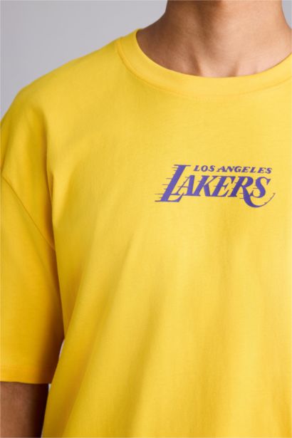 T-shirt NBA Los Angeles Lakers oversize à col rond et manches courtes