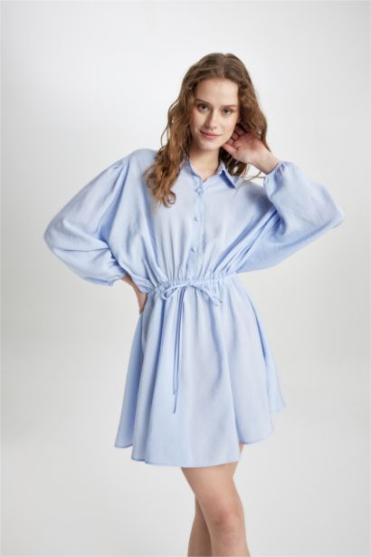 Mini Robe basique à col chemise et ceinture
