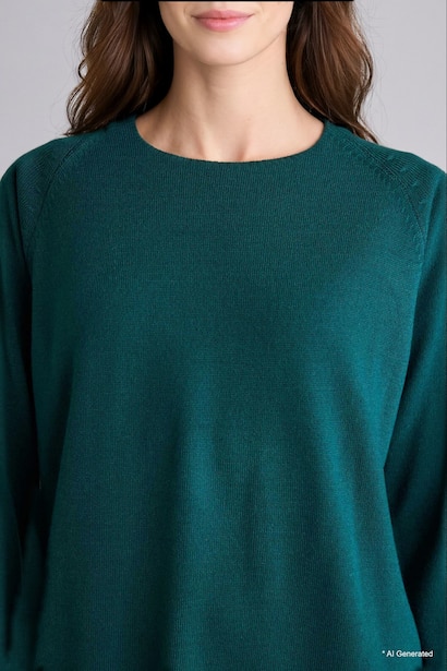 Regular Fit Crew Neck Knit Tunic