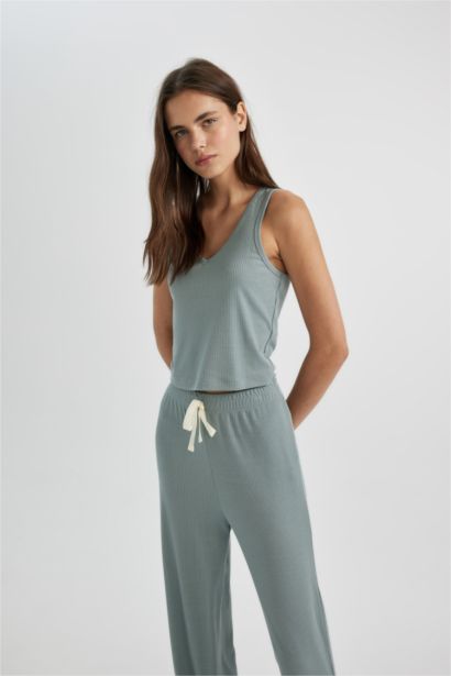 Fall in Love V-Neck Pajama Top