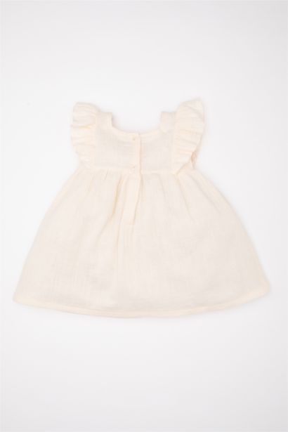 Robe en Mousseline à Manches Courtes Fleurie pour Bébé Fille
