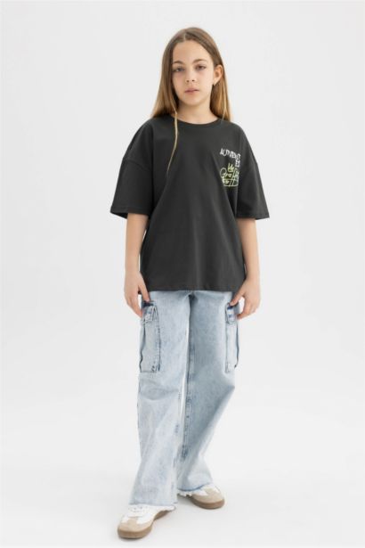 تيشيرت نص كم اوفر سايز