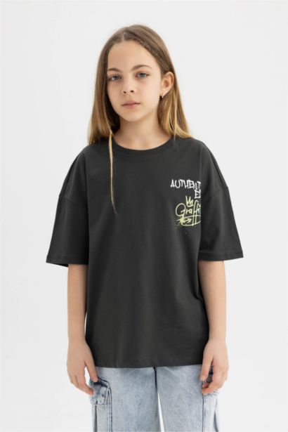 تيشيرت نص كم اوفر سايز