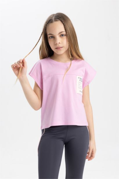 تيشيرت بناتي نص ردن أوفر سايز