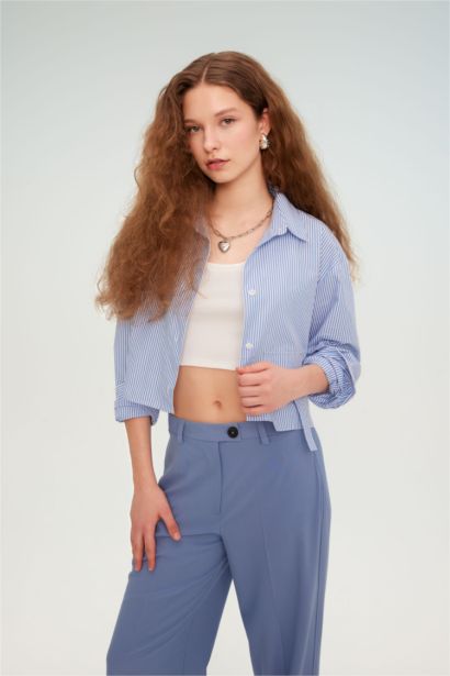 үлкен пішім Ұзын жеңді көйлек