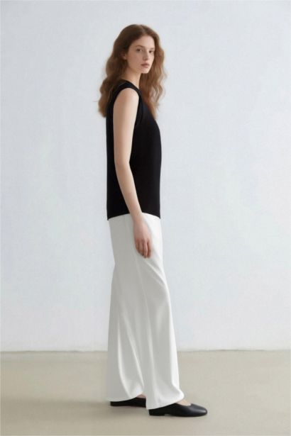 Wide Leg Linen Blended Trousers