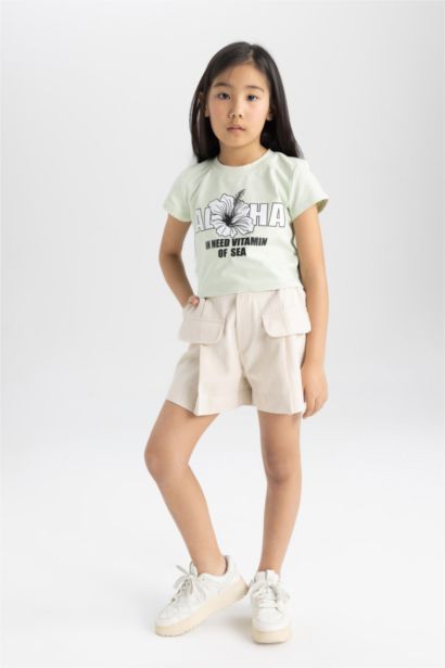Girl Gabardine Shorts