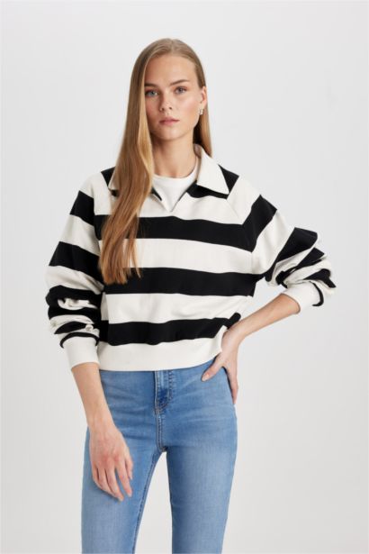 Loose Fıt Kalın Kumaş Sweatshirt