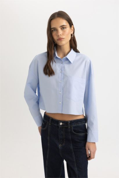 قميص كروب أوكسفورد ردن طويل وياخة قميص