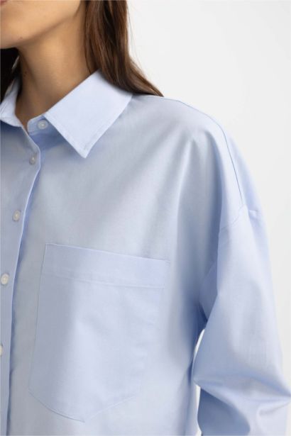 قميص كروب أوكسفورد ردن طويل وياخة قميص