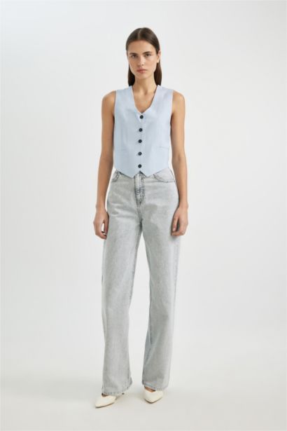 Gilet Blazer à coupe Slim et col veste