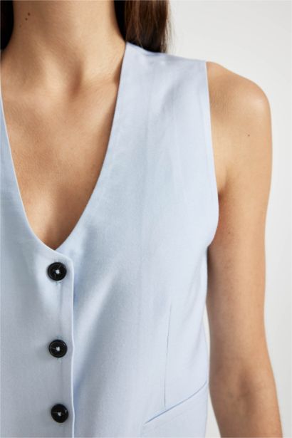 Gilet Blazer à coupe Slim et col veste