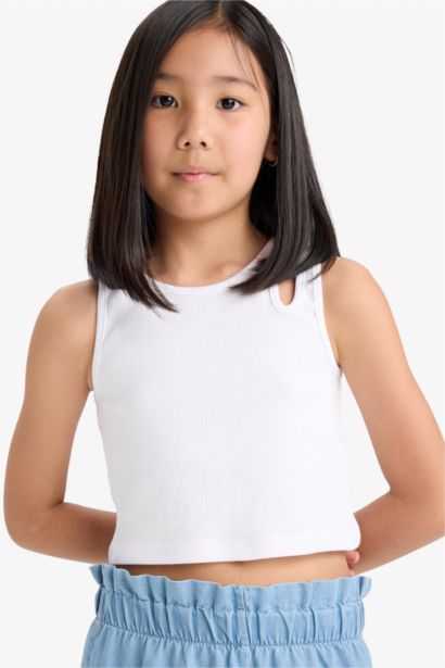 Детская майка с круглым вырезом для девочек