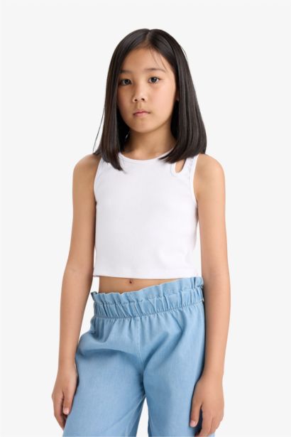 Детская майка с круглым вырезом для девочек