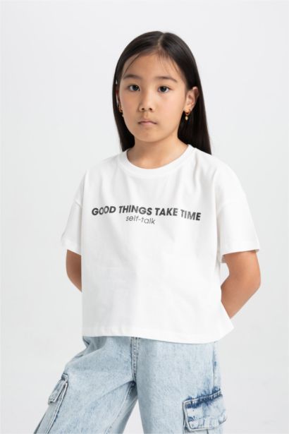 Girl's Printed Short Sleeve T-Shirt