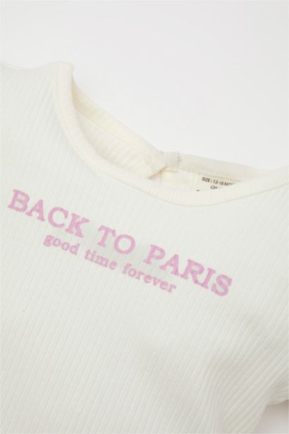 Ensemble T-shirt à manches courtes imprimé et pantalon parachute