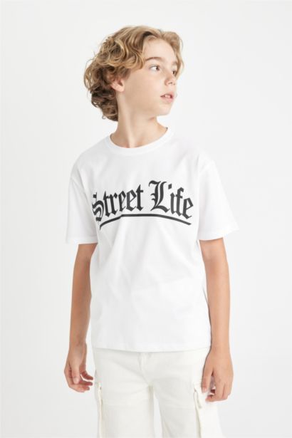 Boy Crew Neck Printed Short Sleeve T-Shirt