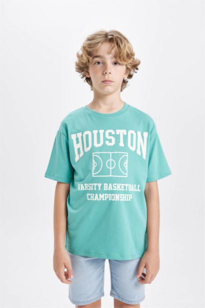 Boy Crew Neck Printed Short Sleeve T-Shirt