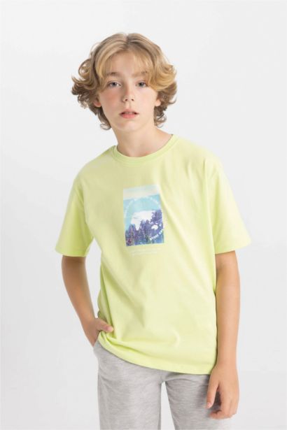 Boy Crew Neck Printed Short Sleeve T-Shirt