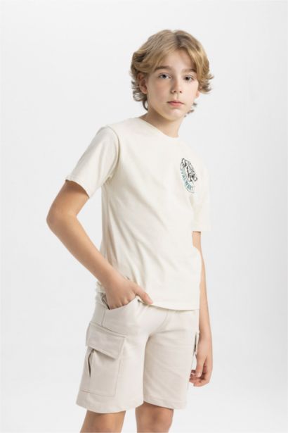 تيشيرت ولادي نص ردن مطبوع قصة عادية