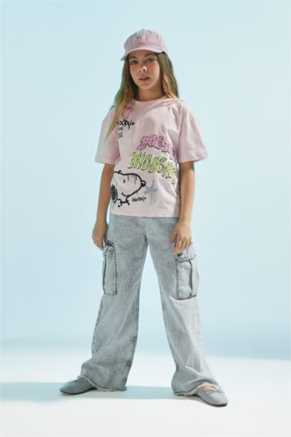 Girl Snoopy Short Sleeve Oversize T-Shirt