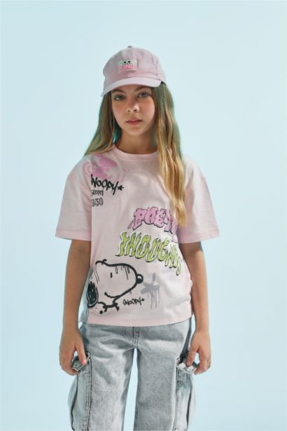 Girl Snoopy Short Sleeve Oversize T-Shirt