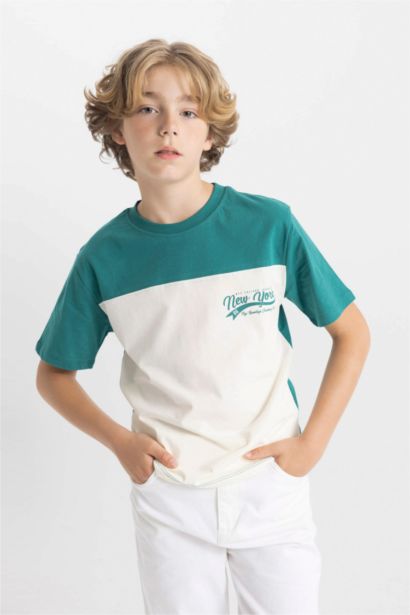 T-shirt à manches courtes à col rond pour garçons