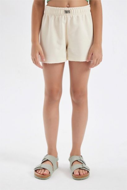 Girl Woven Labeled Shorts