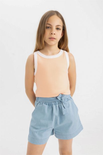 Débardeur à col rond pour fille