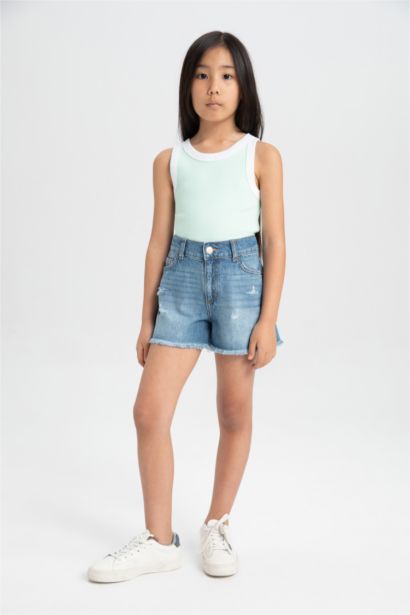 Girl Crew Neck Crop Top