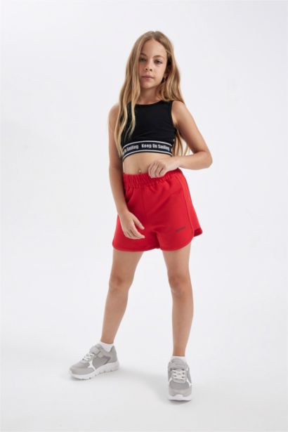 Girl Crew Neck Crop Top