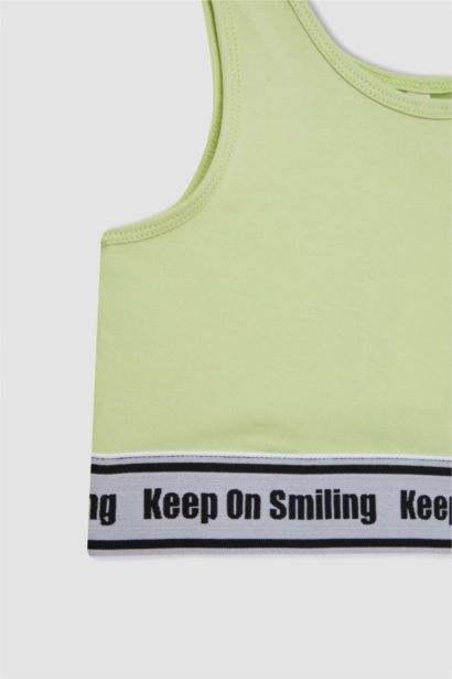 Girl Crew Neck Crop Top