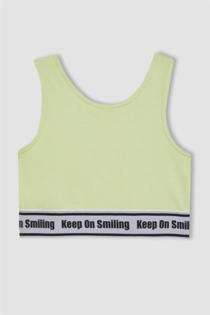 Girl Crew Neck Crop Top