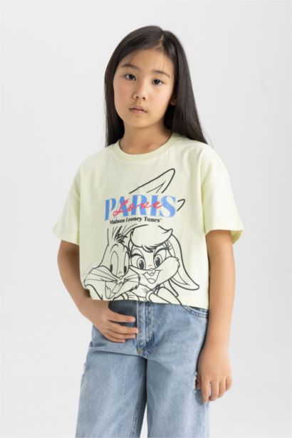 Girl Looney Tunes Crew Neck Short Sleeve T-Shirt