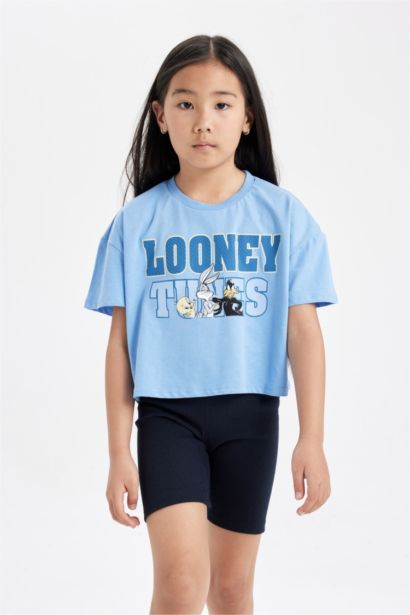 Girl Looney Tunes Short Sleeve Crop T-Shirt