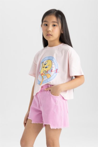 تيشيرت بناتي نص ردن من لوني تونز