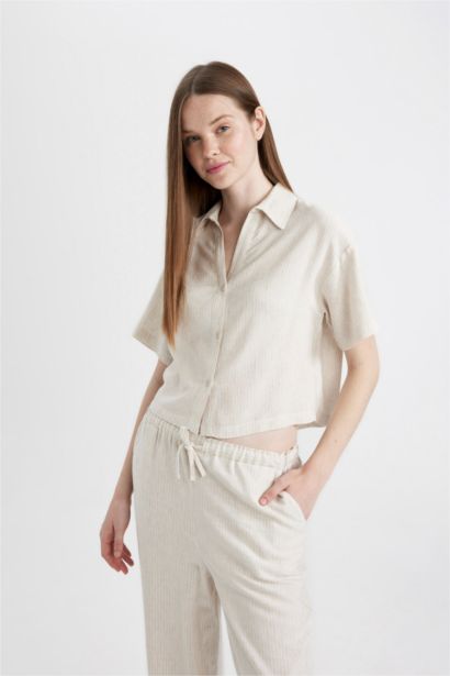 Oversize Geniş Kalıp Kısa Kollu Gömlek