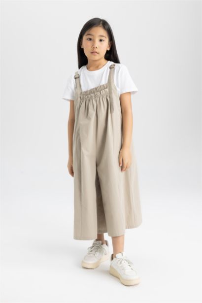 Salopette pour Fille à jambes larges et bretelles réglables