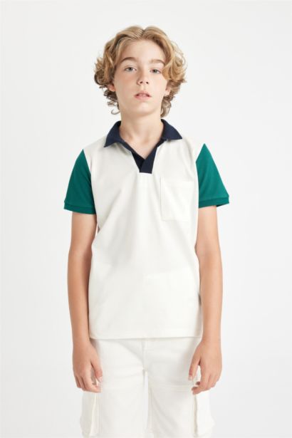 Boy Pique Short Sleeve Polo T-Shirt
