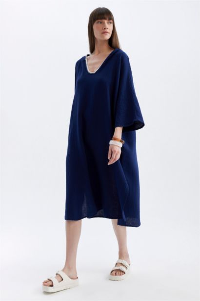 فستان بحر قطن قصة عادية من Fall in Love