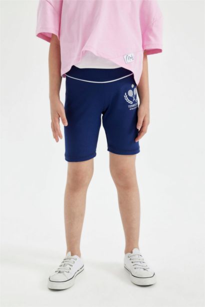 ليجن بناتي قصير أزرق فاقع